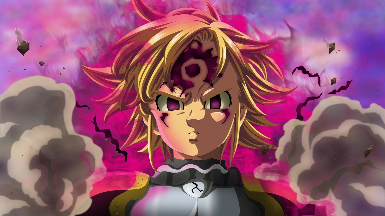 meliodas, demon, power, assault mode, nanatsu no taizai wallpaper