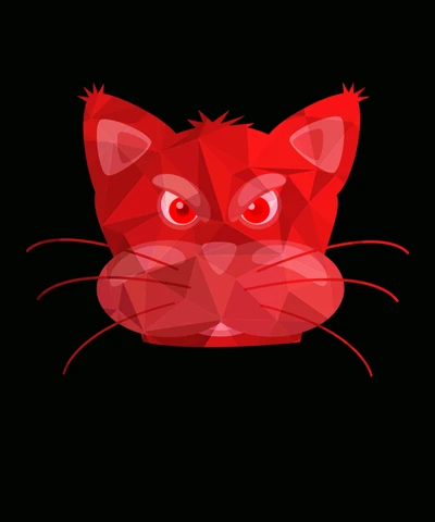 cat, gato rosa, arte, ilustración, rojo