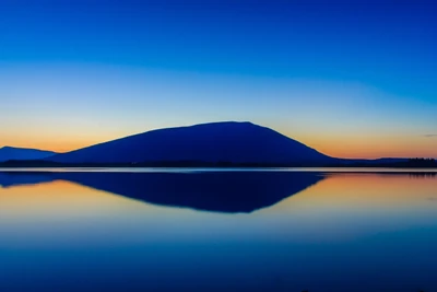 Tranquil Dawn Over Loch: A Blue Reflection of Nature