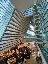 Modern Lobby with Innovative Architecture and Natural Daylighting