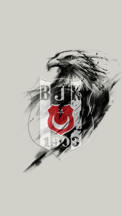 besiktas, blanc, bjk, noir, aigle