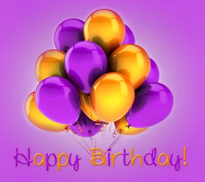 balloons, colorful, design, happy birthday