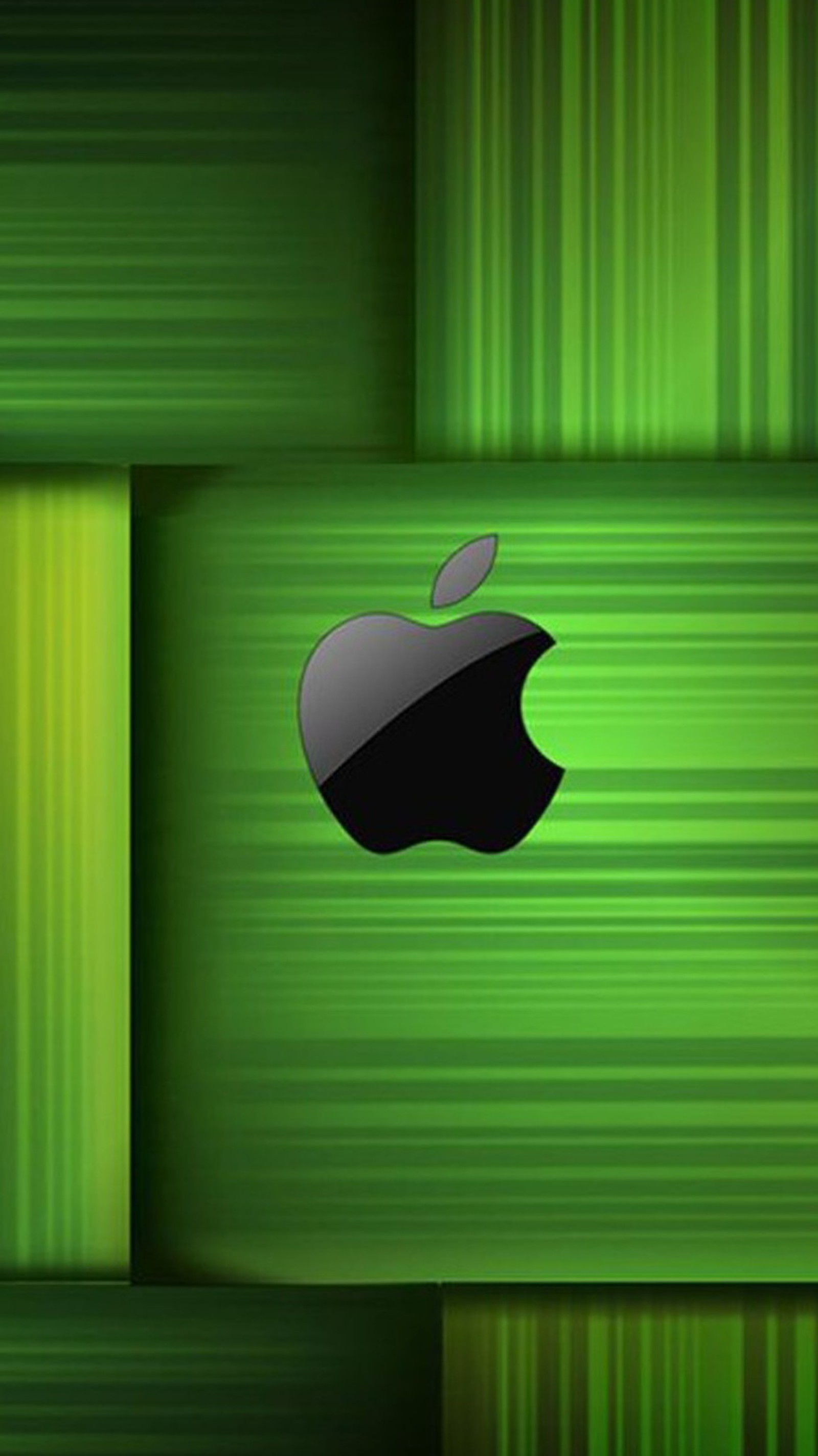 Um logo de maçã verde em um fundo verde (iphone 6 green, papel de parede)