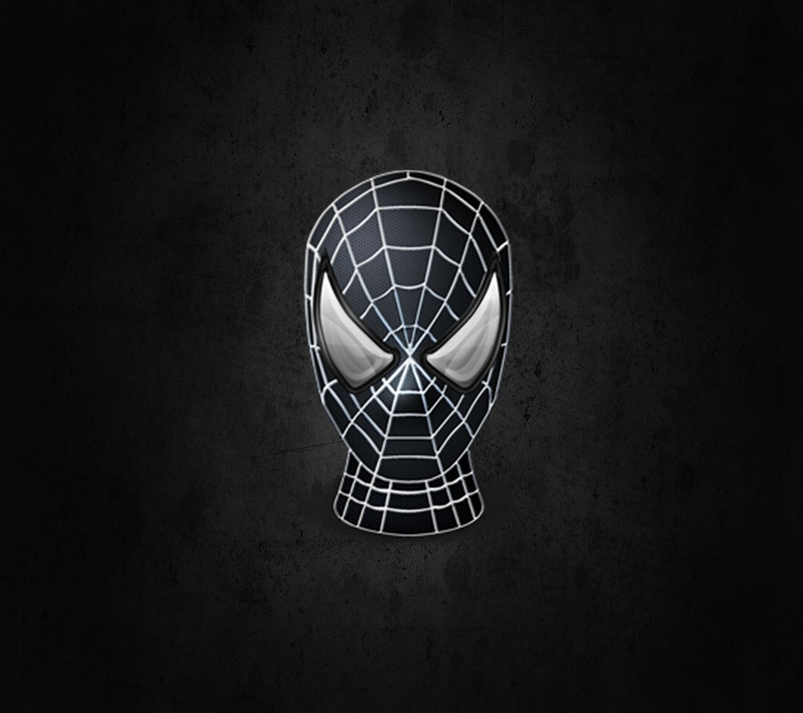 Um close da máscara do homem-aranha em um fundo preto (logotipo, homem aranha, spiderman)