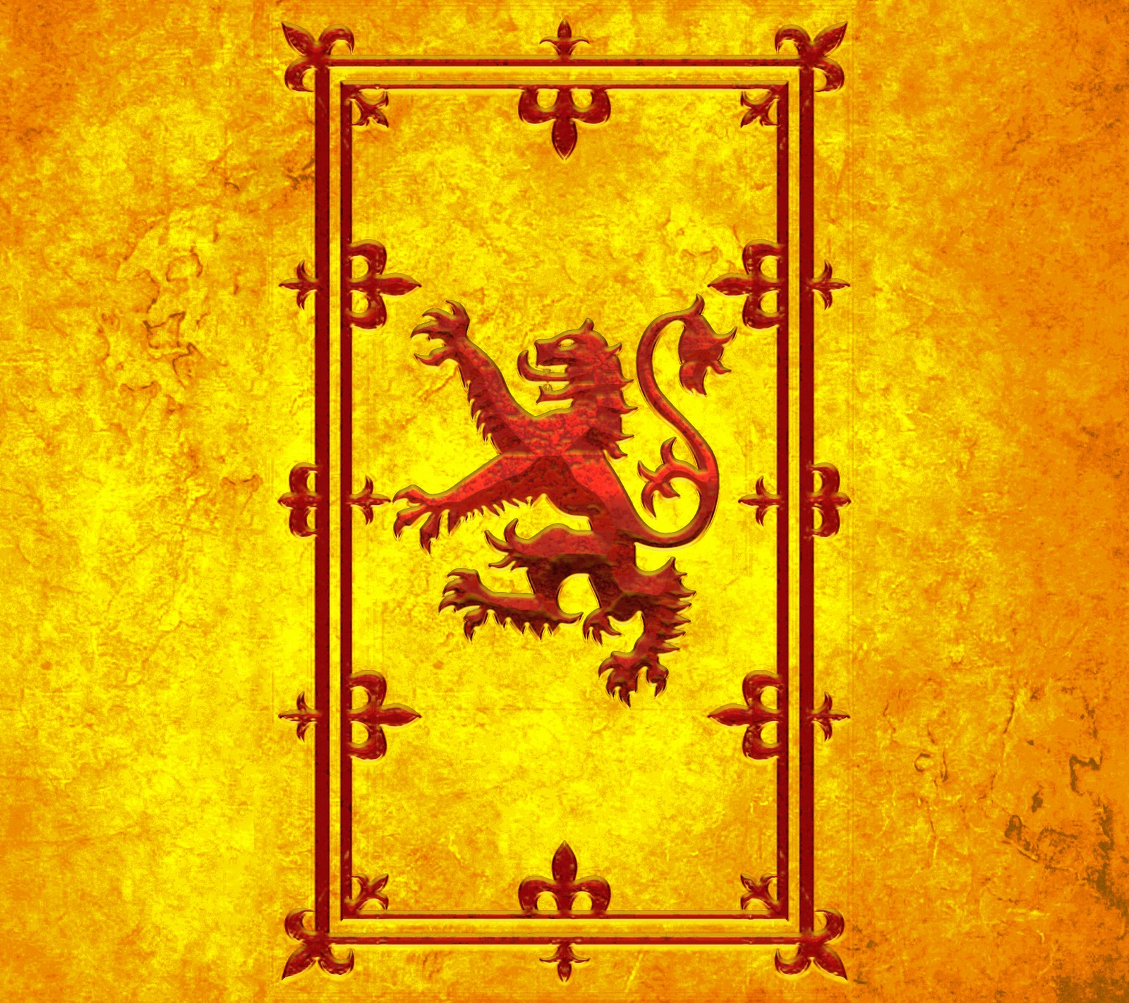 Gros plan d'un dragon rouge sur un fond jaune (aube, alba, aye, drapeau, le lion)