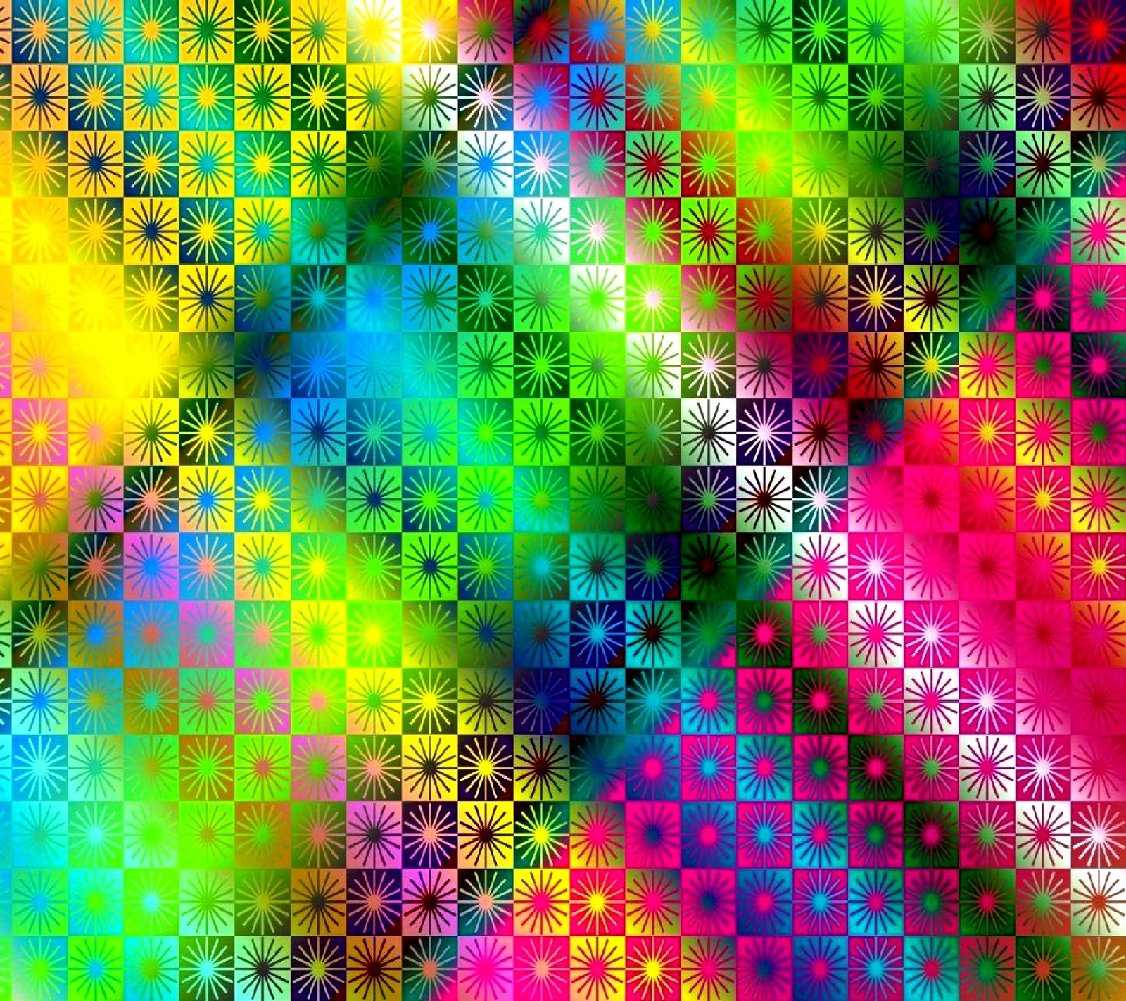 Um fundo abstrato colorido com quadrados e estrelas (estrelas)