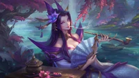 cassiopeia, spirit blossom, lol, league of legends, video game wallpaper