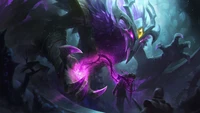 Elderwood Nocturne: Enigmatic Encounter in League of Legends Splash Art