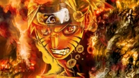 Naruto Uzumaki: Fúria Liberada em uma Batalha Flamejante