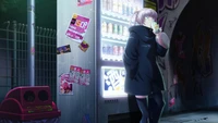 Nazuna Nanakusa Enjoys a Late-Night Drink by the Vending Machine