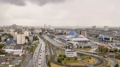 área urbana, ciudad, ciudad capital, paisaje urbano, camino