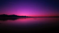 sunset, lake, scenery wallpaper