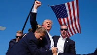 president, donald trump, shooting, security guards, american flag wallpaper