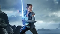 Rey in Elektrisch Blau: Ein Mächtiger Moment aus Star Wars Die letzten Jedi