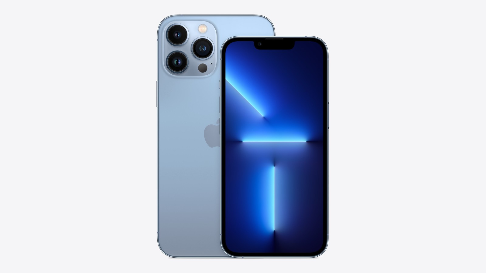 El nuevo iphone 11 se muestra en una luz azul (manzana, iphone 13, pro, max)