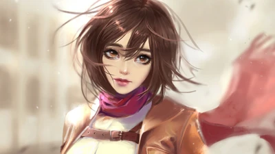 mikasa ackerman, атака титанов, attack on titan, aot, shingeki no kyojin