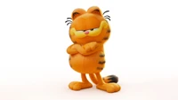 the garfield movie, 2024 movies, animation movies, white background, movies wallpaper