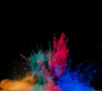 Vibrant Color Explosion on Black Background