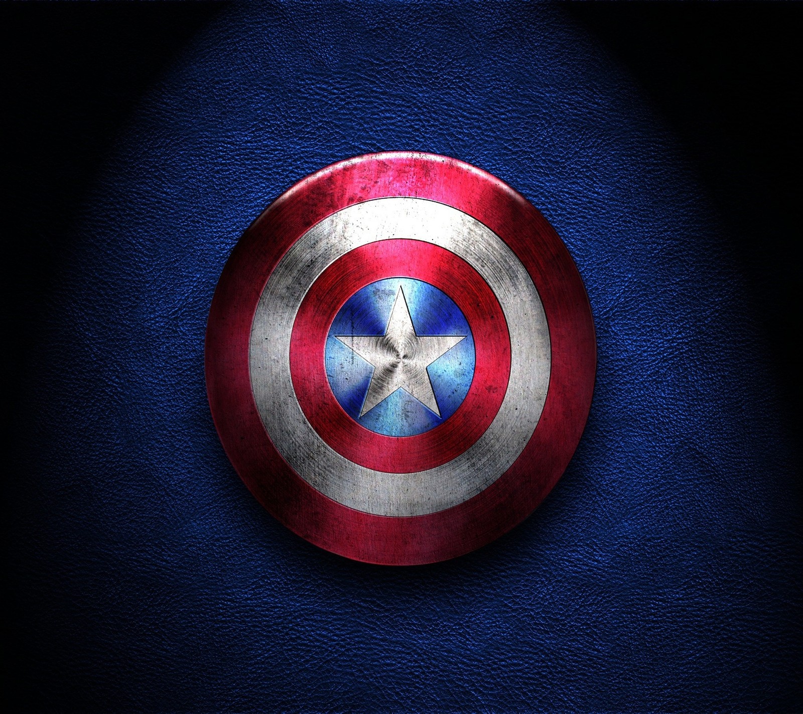 Captain america shield on a blue background (avenger, captain america, comic, marvel, movie)