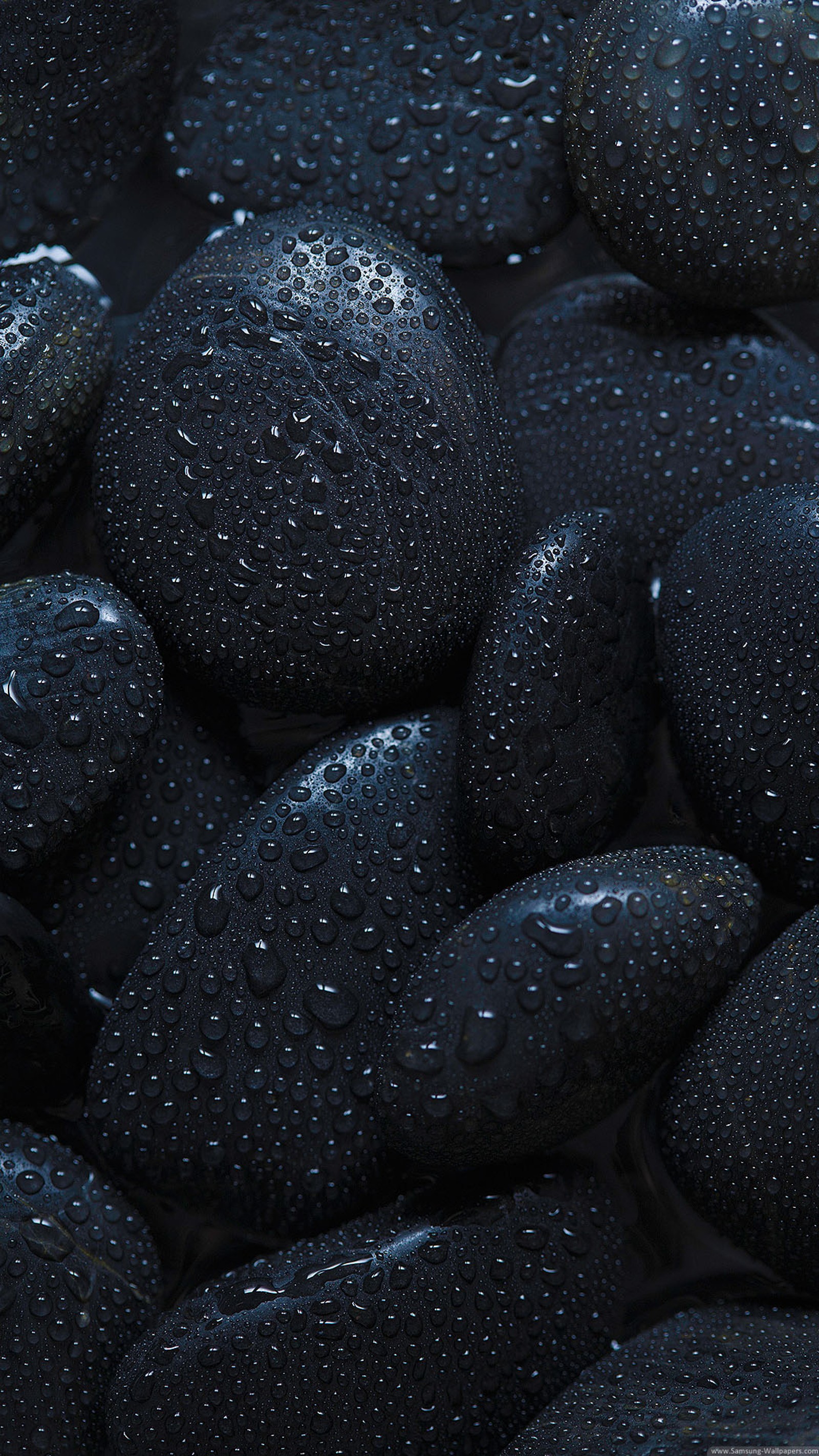 A close up of a bunch of black rocks covered in water (good, logo, nice, paper, perfect)