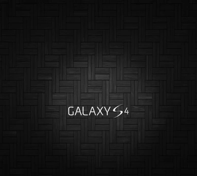 Logo Samsung Galaxy S4 sur un fond noir texturé