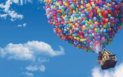 globos, up wallpapers pixar, arriba, pixar