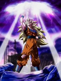 Super Saiyan 3 Goku Ascending in Dragon Ball Z