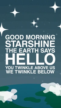 earth, hello, morning, quote