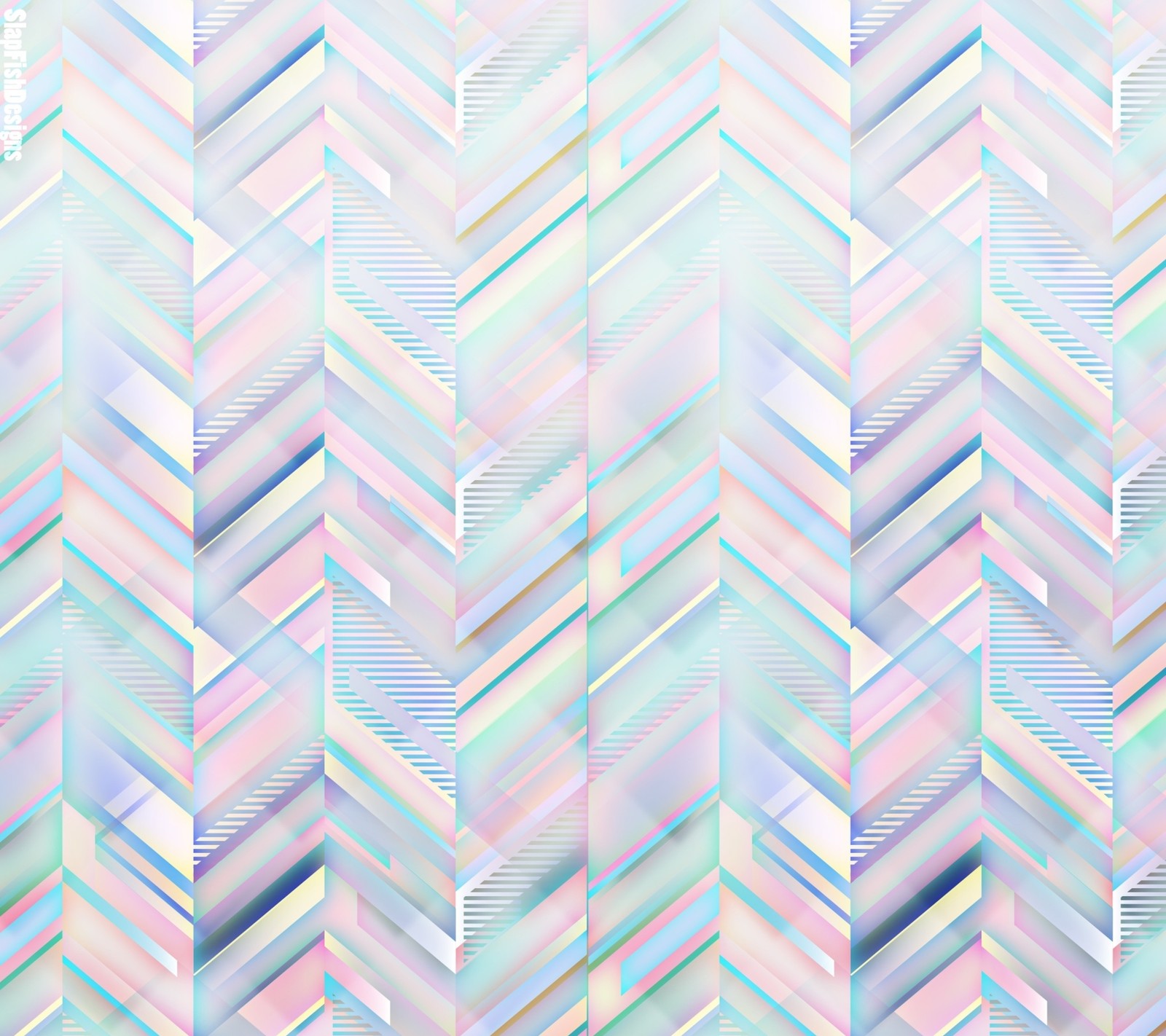 A close up of a colorful chevroned pattern with a white background (abstract, blue, lines, nice, pattern)