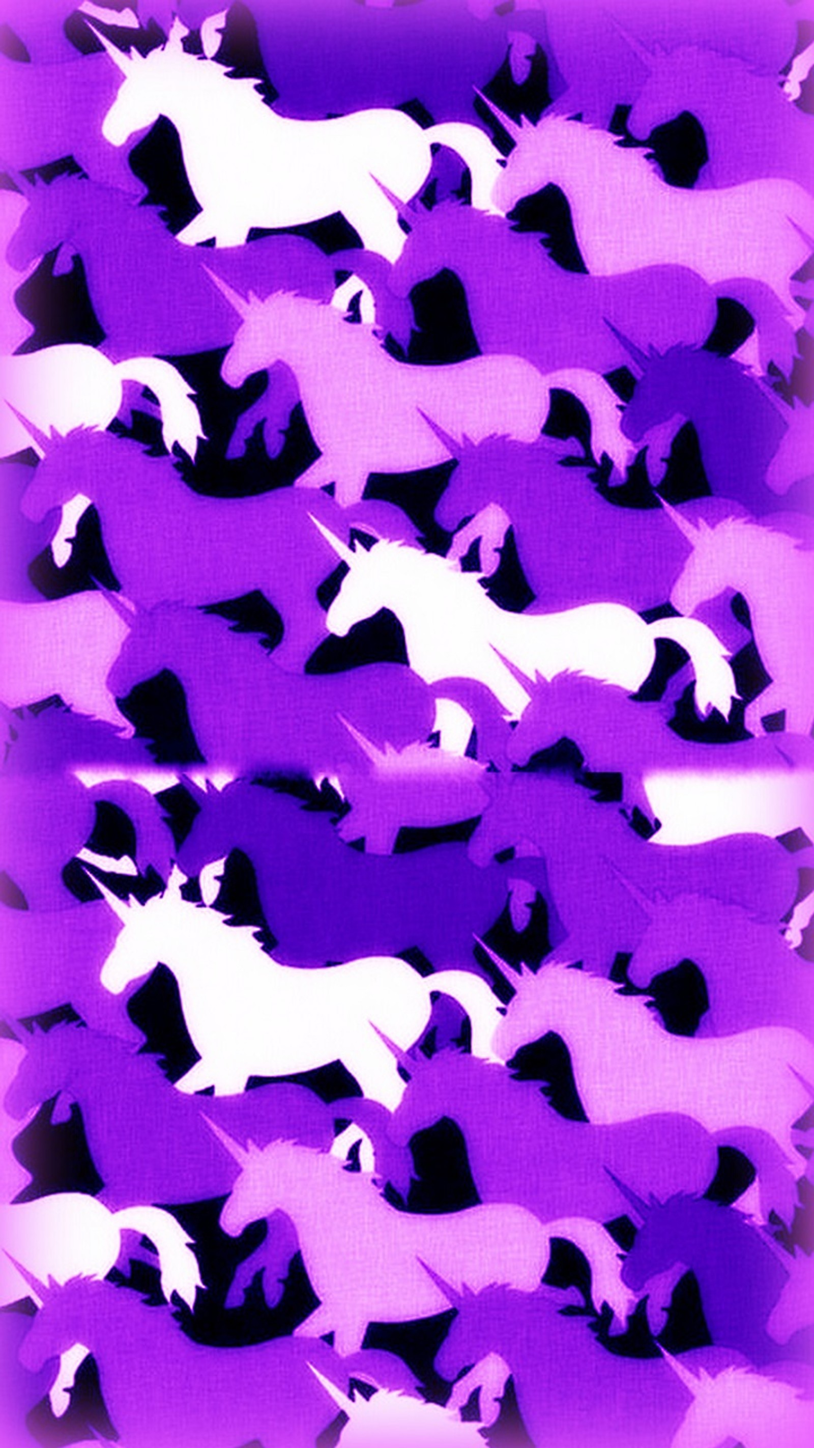 Purple and white horses running in a field of black and white (abstract, animals, camo, cool, fantasy)