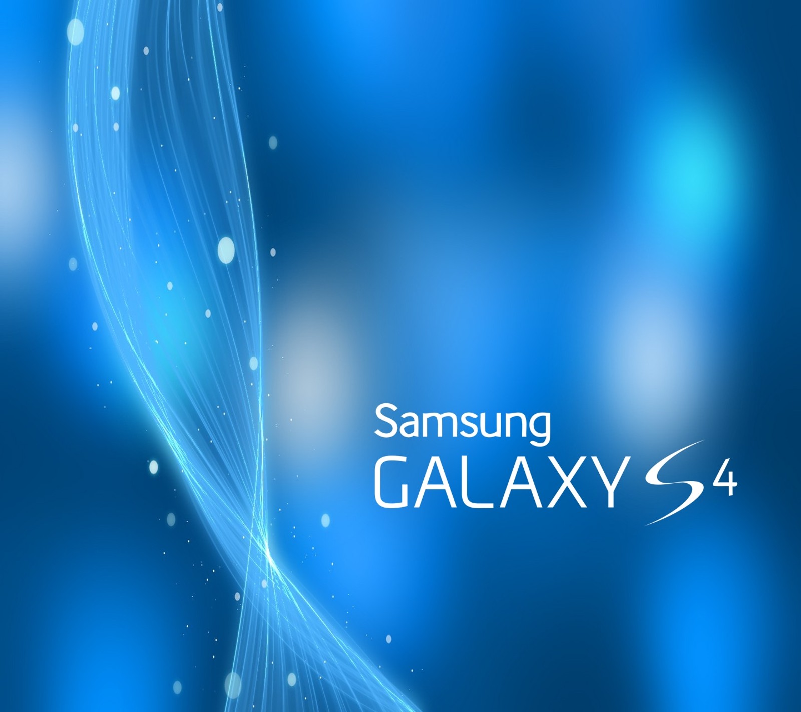 Primer plano de un fondo azul con un diseño curvo (galaxia, galaxy s4, logotipo, samsung)