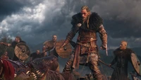 Eivor le guerrier viking avec lame cachée dans une scène de bataille d'Assassin's Creed Valhalla