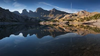 see, natur, natürliche landschaft, berg, wolke