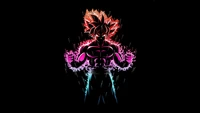 Goku en Ultra Instinct en Explosión de Energía Vibrante - Fondo de Pantalla de Anime 4K