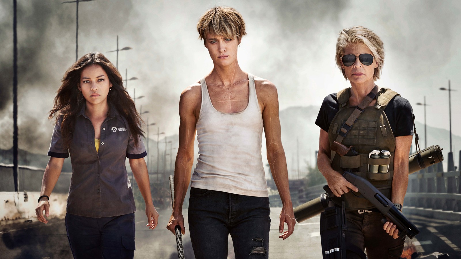 Téléchargez le fond d'écran terminator dark fate, film, mackenzie davis, natalia reyes, linda hamilton