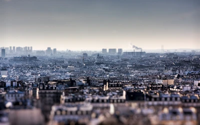 Ampla paisagem urbana: Uma vista panorâmica de um horizonte metropolitano