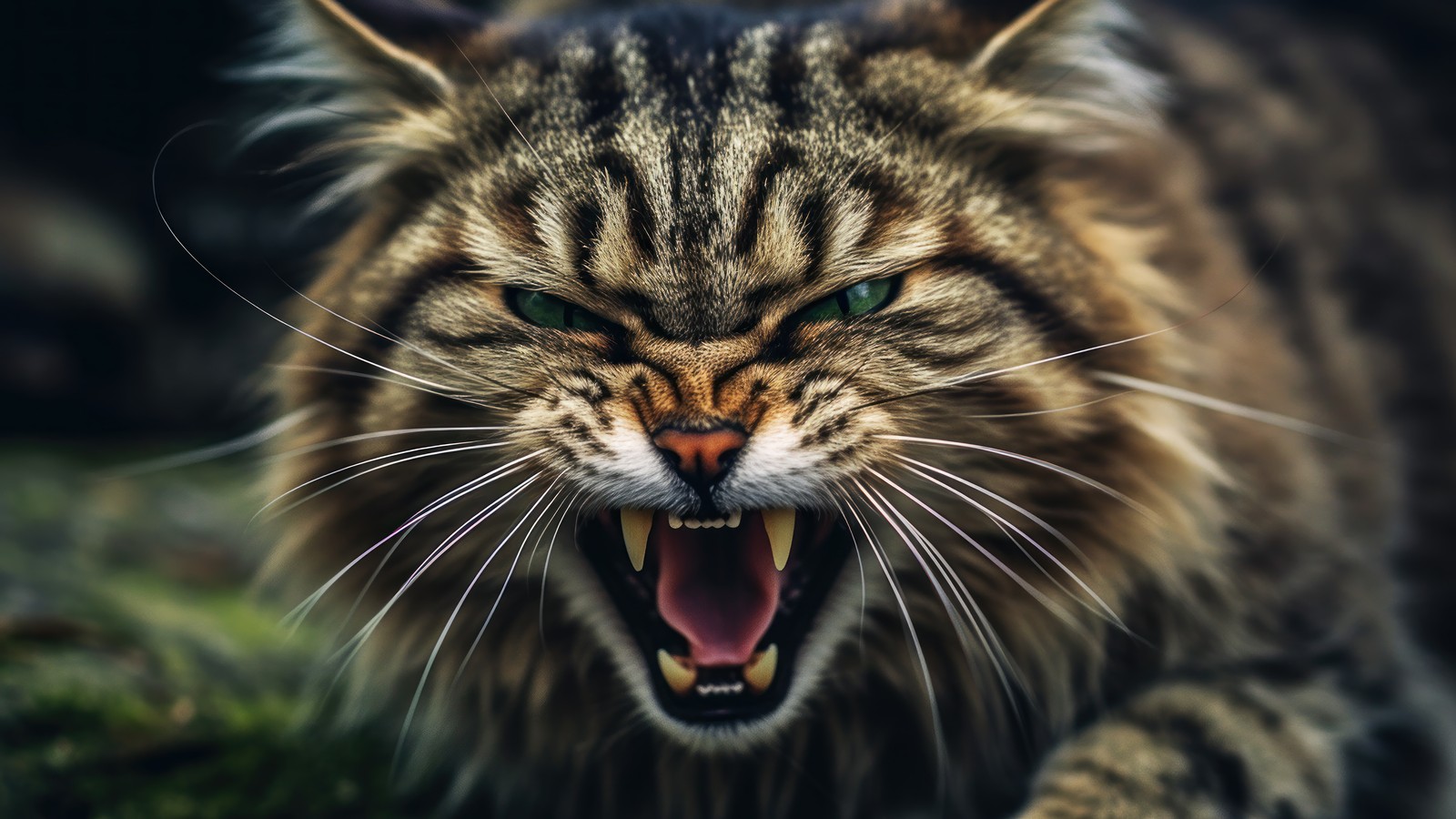 wildcat, growl, animals Download Wallpaper