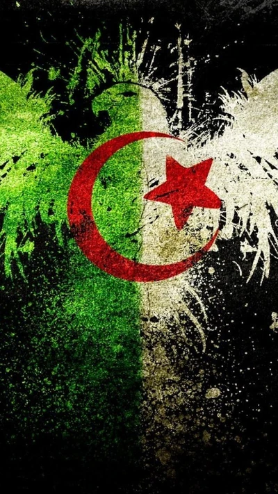 Algerian Flag with Wings of Pride