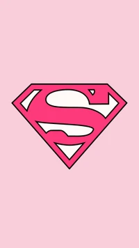 logotipo, rosa, superman, supermulher