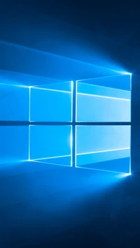 Fond d'écran du logo Windows en bleu vibrant 4K HD