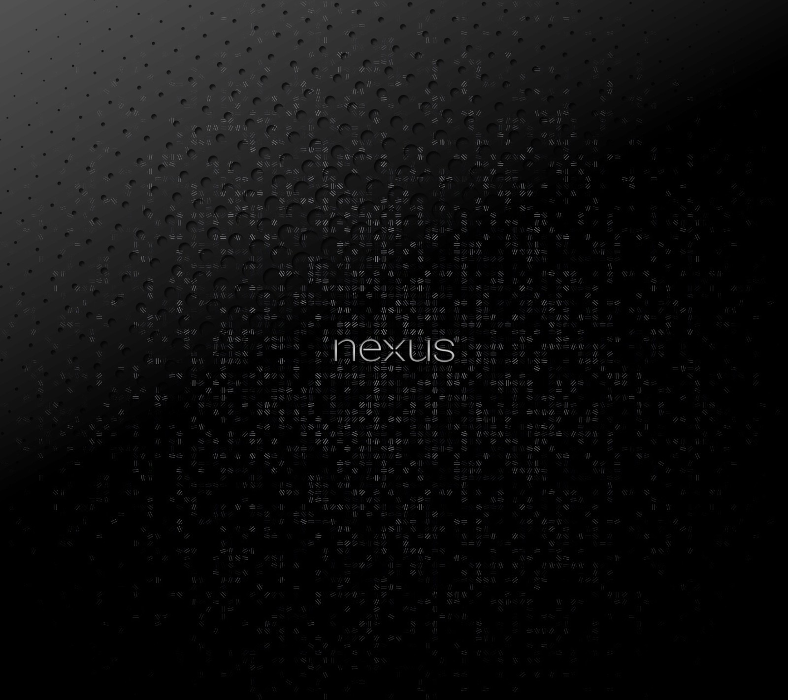 A black background with a pixel pattern and the word nexus (android, awesome, dark, google, hd)