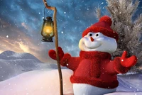 festive, holidays, snow man, winter wallpaper