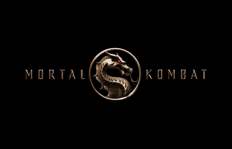 Крупный план логотипа с драконом (mortal kombat, фильмы 2021, 2021 movies, черный фон, черный темный)