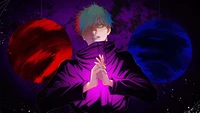 satoru gojo, jujutsu kaisen, anime, sorcery fight, 呪術廻戦 wallpaper