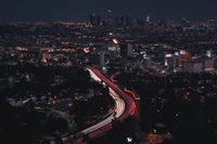 noche, paisaje urbano, área urbana, ciudad, metrópolis