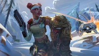 Lifeline y Bloodhound en Apex Legends: Pantalla de carga de la temporada 9 Legado