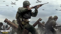 Intense Assault During the Normandy Landings in Call of Duty: WWII