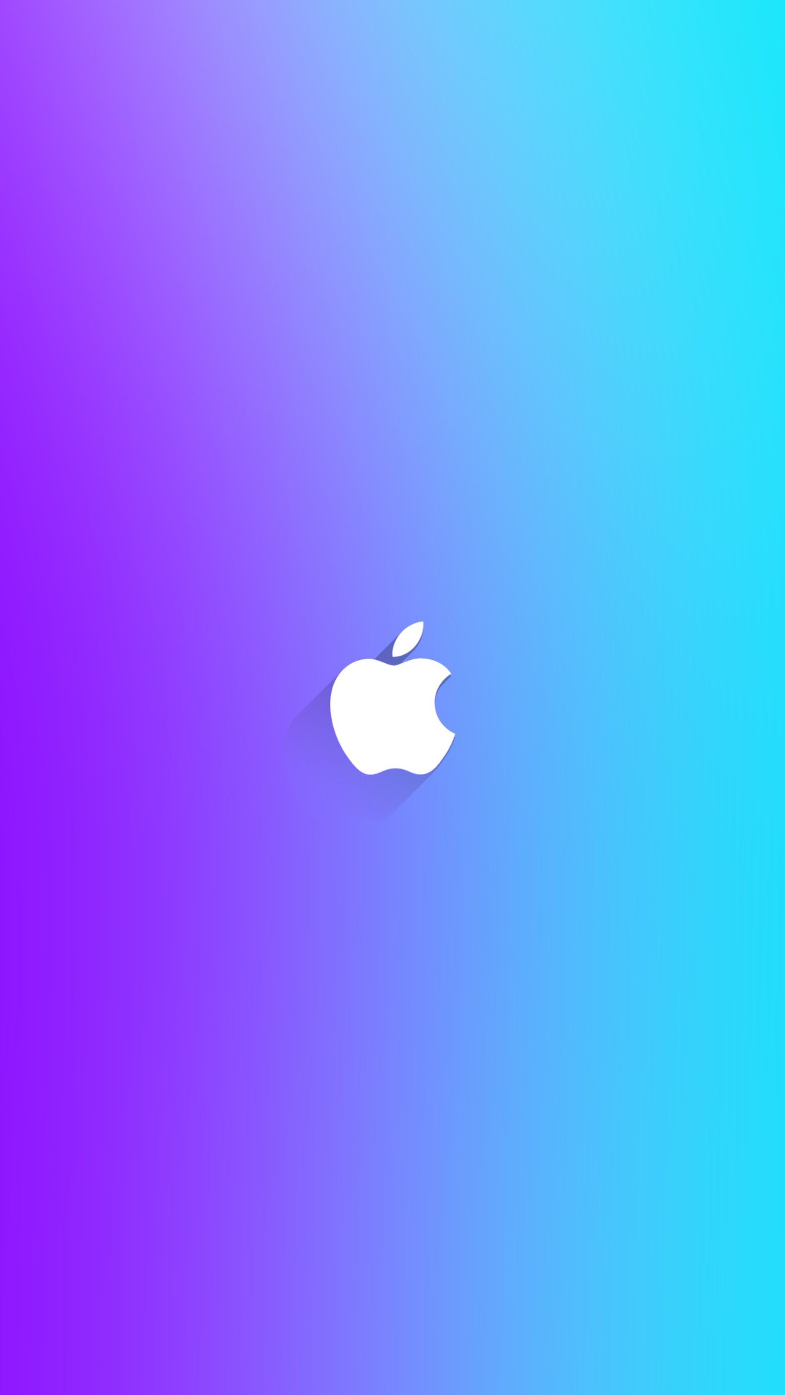 Logo apple sur un fond bleu et violet (5c, 5s, pomme, design, plat)