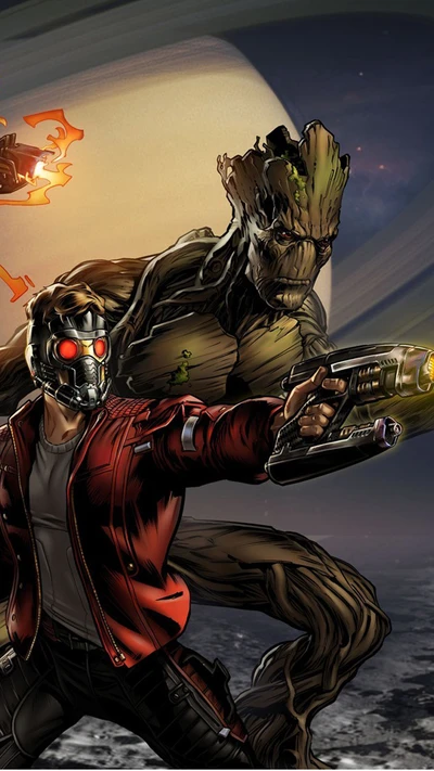 Die Wächter der Galaxie: Star-Lord und Groot vereinen sich