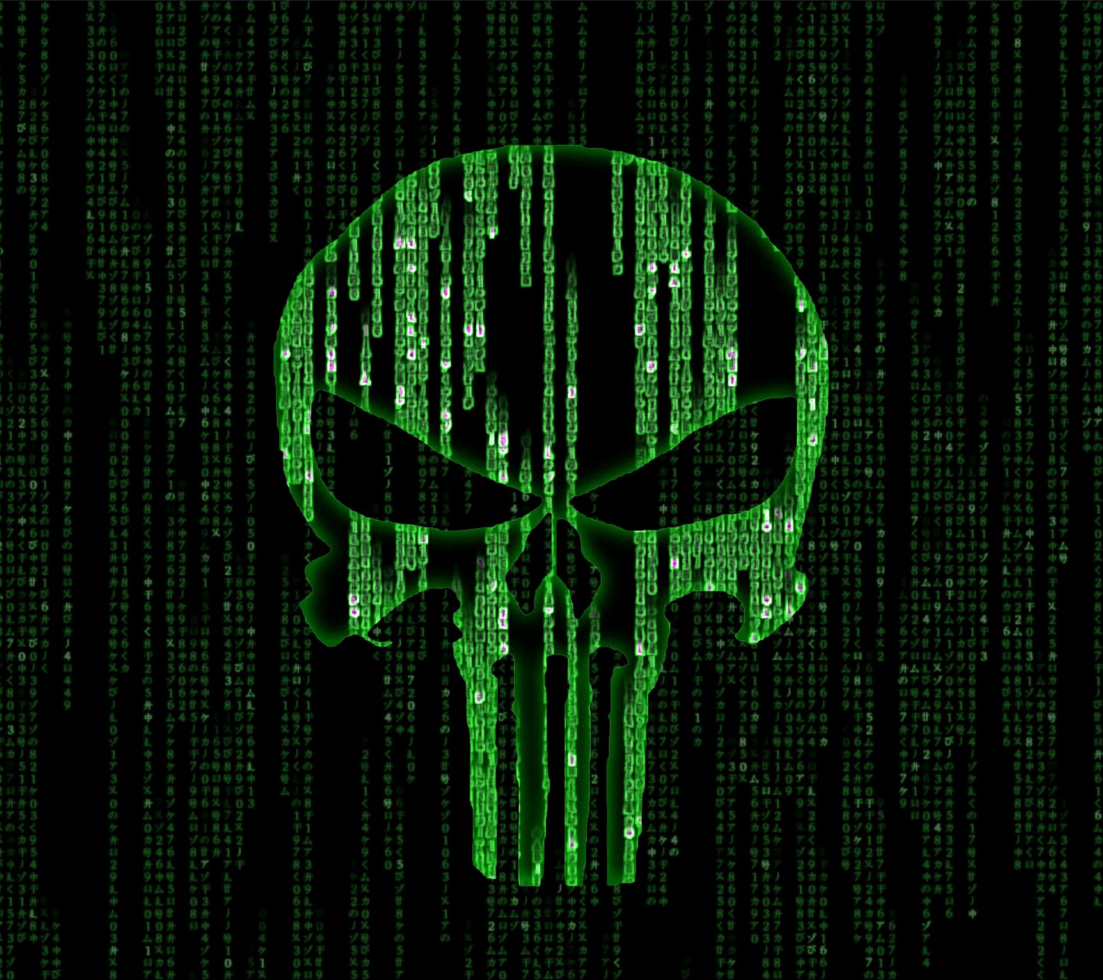 matrix, punisher, skull Download Wallpaper